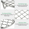thumbnail image 2 of Uxcell Cooling Rack, 6.5" Round Stainless Steel Baking Rack with 20mm Legs for BBQ/Cooking/Roasting/Grilling/Steaming/Drying, Wire Cooling Rack for Baking [Silver], 2 of 7