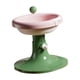thumbnail image 3 of Comedero elevado para gatos, comedero para gatos, comedero antivómitos para gatos, comida para mascotas rosa y verde, 3 of 9