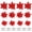 Red, variant on 12pcs Artificial Poinsettia for Christmas Wreaths, Garland Decorations and Holiday Crafts
