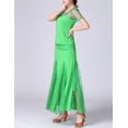 thumbnail image 6 of Waltz Length Modern Standard Ballroom Dance Lesson Practice Wear Uniforms Green, 6 of 6