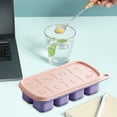 thumbnail image 4 of opvise Ice Cube Mold Food Grade Non-stick Multi-compartment Multipurpose Eco-Friendly Quick Release 8 Grids Ice Cube Maker Tray, 4 of 10