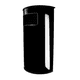 thumbnail image 1 of Jofel Bote De Basura De Media Luna Con Tapa Tipo Cenicero Negro Con Capacidad 45.5L Fabricado Con Lámina Galvanizada Calibre 20, 1 of 3