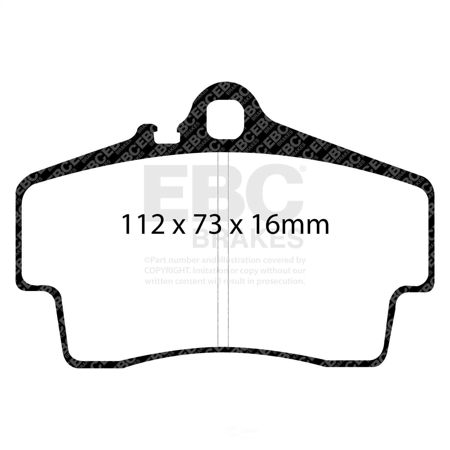 EBC Brakes Redstuff Premium Fast Street Pad For All Engine Sizes Fits select: 2006 PORSCHE 911, 2007 PORSCHE 911 NEW GENERATION