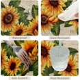 thumbnail image 4 of 60x84inches Vintage Sunflower Tablecloth Rustic Yellow Flower Green Leaves Printed Table Cloths Spill Proof Washable Fabric Table Cover for Farmhouse Kitchen Dining Room Picnic Party Decor, 4 of 7