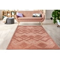 thumbnail image 2 of LaDole Rugs Geometric Modern Contemporary Area Rug - Durable Premium Carpet for Living Room, Bedroom, and Office - Salmon Red, 6x9 (6'7"x9'2", 200cm x 280cm), 2 of 6