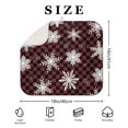 thumbnail image 4 of Red and Black Checkered Christmas Snowflake Pattern Dish Drying Mat for Kitchen 1 Pack, Ultra Absorbent Microfiber Dishes Drainer Mats,16x18in(41x46cm), 4 of 6