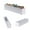 White, variant on 16" Window Box Rectangular Succulent Planting Box Metal Table Sill Planter Pots Modern Long Durable for Small Herb with Drainage Hole for Indoor Outdoor, with 4 Free Rubber Mats, White