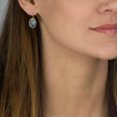 thumbnail image 2 of HOOUN Silver Blue Cubic Zirconia Dangle Drop Earrings Hook Women Wedding Jewelry-#3, 2 of 5