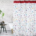 thumbnail image 6 of Flower Pattern Shower Bath Curtain Waterproof Bathroom Curtain + Hanging Hooks #5, 6 of 8