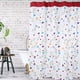 thumbnail image 5 of Decoración de baño para un refugio elegante y hermético Cortina de ducha impermeable con diseño floral y ganchos, 5 of 8