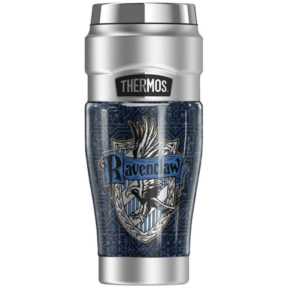 Harry Potter Ravenclaw House Crest THERMOS STAINLESS KING Stainless Steel Travel Tumbler, Vacuum insulated & Double Wall, 16oz