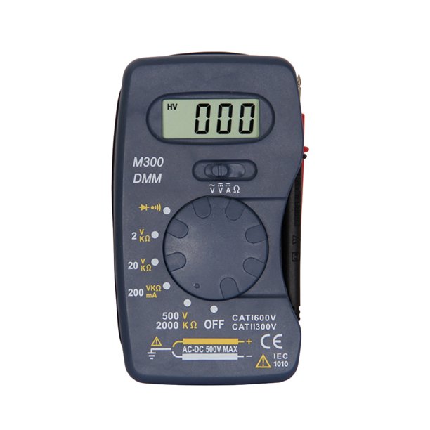Gwong Electrónica Autorange 12V Pantalla digital Multímetro Mini probador de bolsillo AMMETER portátil