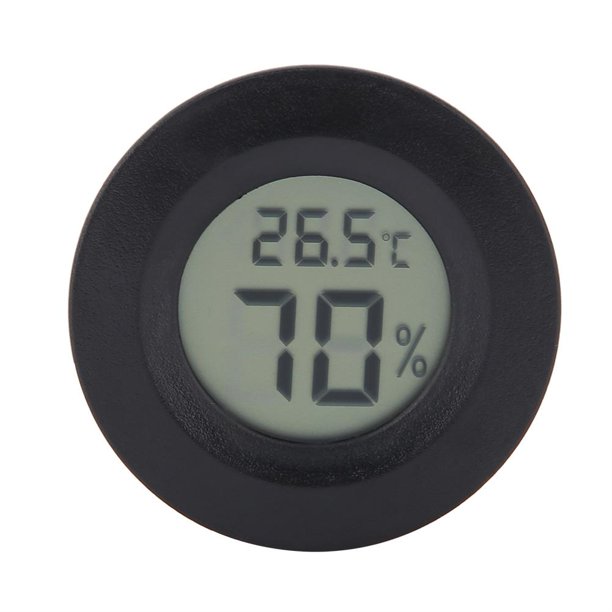 LYUMO Mini Digital LCD Thermometer Hygrometer Round Shape Temperature