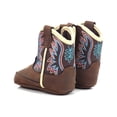 thumbnail image 4 of ARIAT Lil' Stompers Botas infantiles estilo Shelby Eje morado y ala colorida Cierre de gancho y bucle Púrpura/Marrón Talla 02, 4 of 5