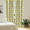 thumbnail image 2 of Ambesonne Autumn Window Curtains, Grungy Striped Leaves Art, Each 28" W x 95" L, Earth Yellow Dimgray, 2 of 4