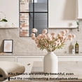 thumbnail image 5 of Faux Kiku Flower White - 10 Stems & 18 Eucalyptus Stems(2 Branches), Small Mini Chrysanthemum Flowers, Artificial Pom Pom Balls for Aesthetic Room Decor, Floral Arrangements Centerpiece(No Vase), 5 of 9