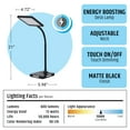 thumbnail image 4 of Brilli Wellness Lighting 21" Modern Charge Up Energy-Boosting Dimmable LED Circadian Desk Lamp (5000k Daylight), Black Finish, 4 of 9