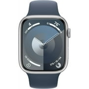 Pre-Owned Apple Watch Series 9(GPS + Cellular) 45mm Aluminum Case with Storm Blue Sport Band - Silver