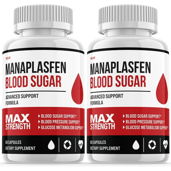 (2 Pack) Manaplasfen - Manaplasfen Sugar Support (120 Capsules)