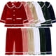 thumbnail image 2 of Conjuntos de pijamas de Navidad para niñas y niños, ropa de dormir para niños, encaje de terciopelo, manga larga + Pantalones, traje de bebé de 3m a 12 años, 2 of 4