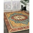 thumbnail image 3 of Ahgly Company Machine Washable Indoor Rectangle Abstract Brown Red Area Rugs, 2' x 5', 3 of 7