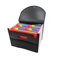 thumbnail image 1 of 1 Black Mesh Bag Storage Paper Sorter 25 Compartments, A4 Document Sorter With Lid, Portable Plastic Suitcase Accordion Sorter, Accordion File Folder, 1 of 5