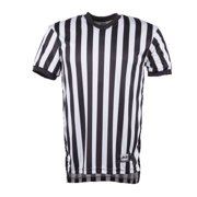 7000-XXXL V-Neck Referee Shirt Basketball, Black And White - 3 Extra Large
