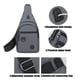 thumbnail image 5 of Bolso Bandolera Para Hombre, Tipo Riñonera, Ligero, Con Amplio Espacio De Almacenamiento, Tejido Impermeable Y Resistente, Ideal Para Ir Al Trabajo, Viajar O Llevar Artículos Esenciales a Diario., 5 of 7