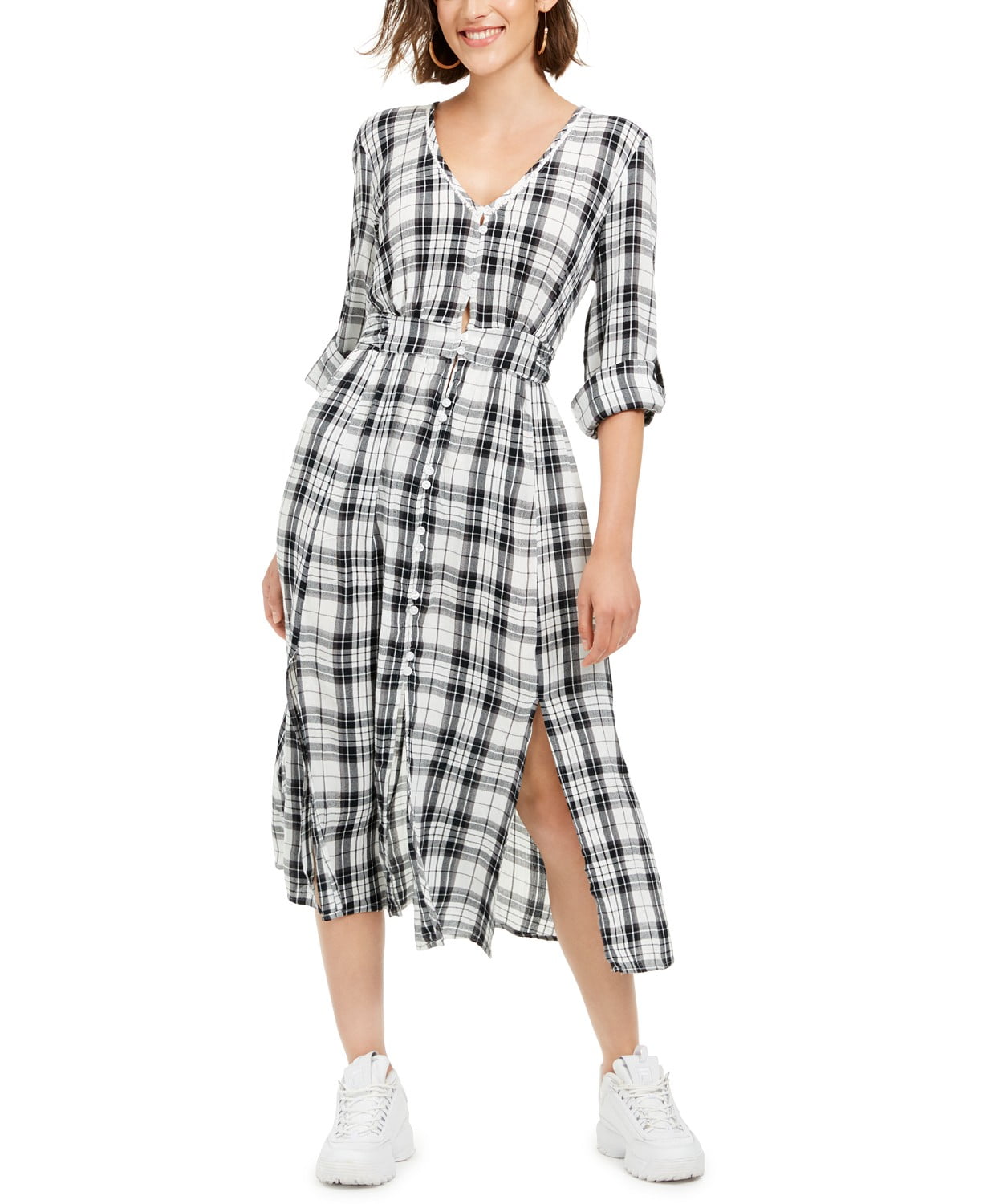 juniors plaid dress