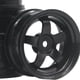 thumbnail image 3 of Juego de 4 llantas de 1/10 con cubo hexagonal de 12 mm, piezas de actualización para accesorios de coche RC Axial Tamiya Negro, 3 of 4