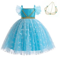 Girls Jasmine Princess Costumes Dress Up for Halloween Cosplay Party