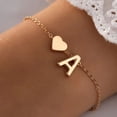 thumbnail image 5 of Letter Mini Love Heart Thin Chain Bracelet Simple Minimalist Hand Chain For Women Girls Jewelry Decoration Gift Birthday Gift, 5 of 5