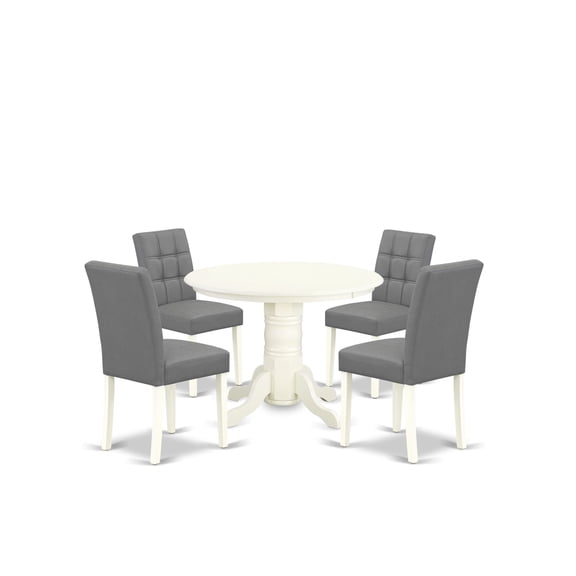 East West Furniture 5 Piece consists A Mid-Century Dining Table Set Wooden Table
