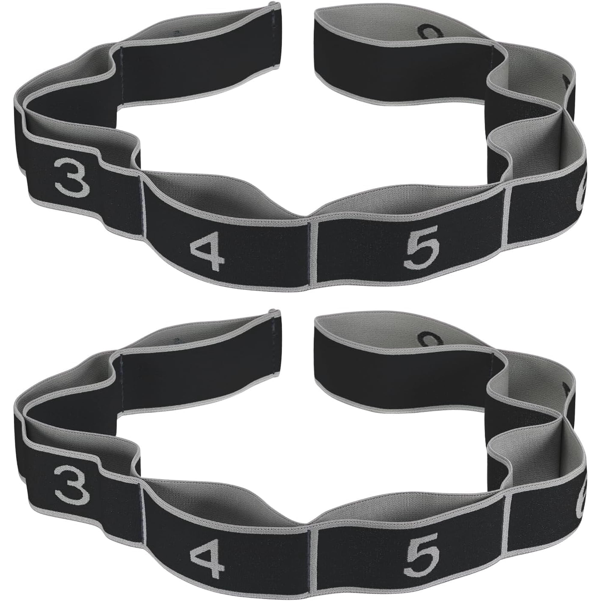CLIQKWEN 2PCS Fitness Resistance Bands for Stretching and Yoga - Exercise Bands Yoga Stretching Strap, Latin Elastic Bands for Pilates Dance Daily Stretch Workouts
