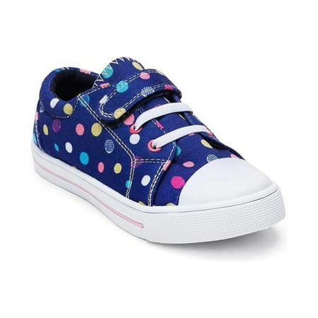 Kushyshoo Toddler Canvas Shoes Purple Spots Hook and Loop Children Sneakers Size 7