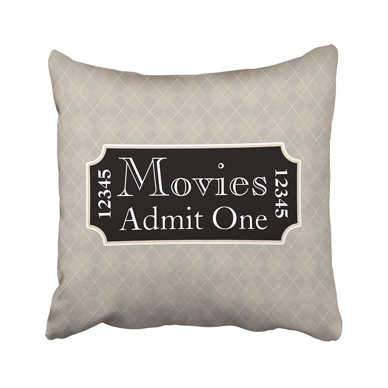 ARTJIA cinema home theater movie ticket cinema pillow decor Pillowcase