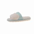 thumbnail image 6 of Agkizg Womens Fuzzy Slippers, House Slippers, Open Toe One Strap House Slippers Fuzzy Lined Flat Casual Indoor Bedroom Daily Slippers, 6 of 7