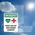 thumbnail image 5 of First Aid Kit AED With Symbol OSHA Emergency Vinyl Decal Label 14 Inch x 10 Inch - 5 Pack, 5 of 6