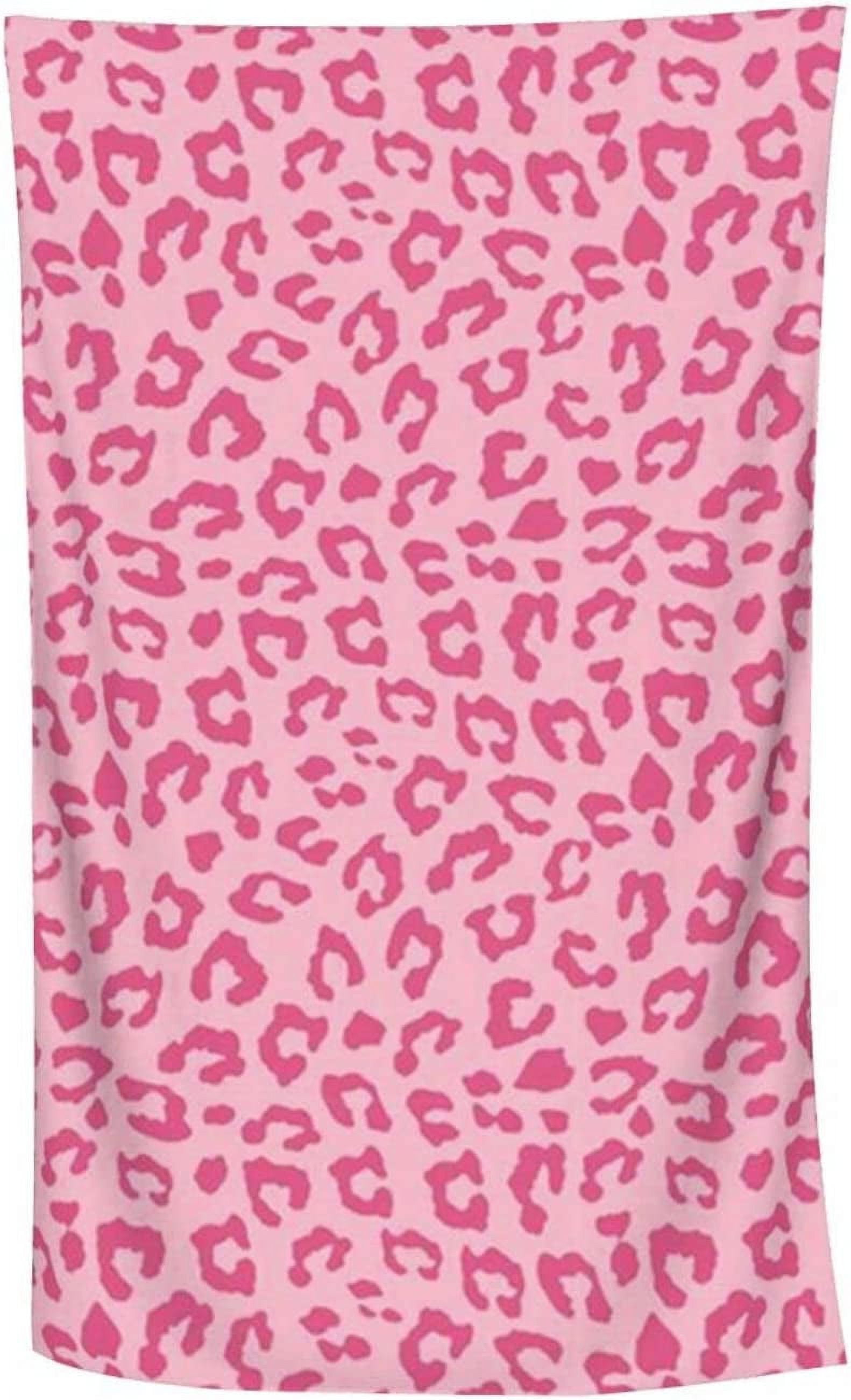 Luxury Hotel & Spa Pink Cheetah Leopard Bath Towel Soft Oversized Ultra Absorbent Quick Dry Beach Towel
