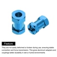 thumbnail image 4 of Uxcell 8pcs 12mm Wheel Hex Drive Hubs Adapter Combiner Coupler, Aluminum 20mm Extension for 1/10 RC Blue, 4 of 4