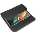 thumbnail image 5 of Case for Nokia C300/C110/G310/C210 Motorola ThinkPhone, Nakedcellphone Black Vegan Leather Horizontal Pouch [Metal Clip, Belt Harness, Magnetic Closure] for Cell Phones Up To 6.5" Tall, 5 of 10