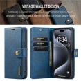 thumbnail image 6 of For iPhone 15 Pro DG.MING Crazy Horse Texture Detachable Magnetic Leather Phone Case,Blue,For iPhone 15 Pro, 6 of 9
