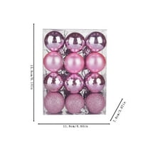 Cheapark 24-Piece Christmas Tree Decoration Set - Bright Sparkling Powder-Coated Plastic Colored Balls & Small Pendants, Festive Ornaments for Xmas Tree Holiday Decor