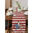 thumbnail image 2 of Hokiten Table Runners 48 Inches Long Dress Scarves, 4th of July Farmhouse Kitchen/Dining Table Runner, Short Coffee Tablerunners, Independence Day Patriotic Star 13x48 Inch, 2 of 7