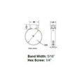 thumbnail image 2 of Scandvik  50014; Breeze Mini 316 Stainless Steel Hose Clamp 5/16-Inch Band 10/Box Number 16, 2 of 2
