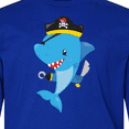 thumbnail image 4 of Inktastic Pirate Shark, Cute Shark, Little Shark, Blue Shark Long Sleeve Youth T-Shirt, 4 of 5