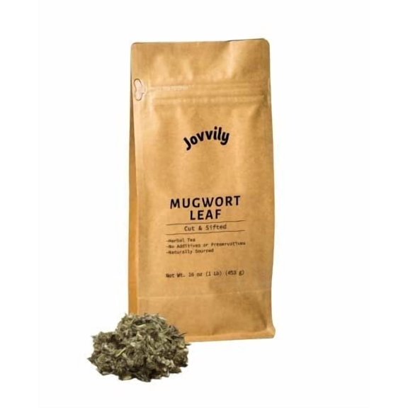 Jovvily Mugwort Leaf Cut & Sifted - 1 lb - Herbal Tea - No Additives