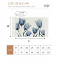 thumbnail image 2 of Blue Spring Floral Hallway Runner Rug 2'x6', Tulip Blooming Summer Botanical Washable Entryway Rug with Tassels, Woven Cotton Laundry Room Rugs Long Carpet for Bathroom Sink Foyer Bedroom, 2 of 9