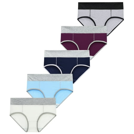 Wilucolt Women Solid Color Patchwork Briefs Panties Underwear Knickers Bikini Underpants
