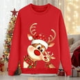 thumbnail image 2 of mgoYE Christmas Family Matching Sweatshirt Long Sleeve Cartoon Print Blouse Shirts Trendy O-Neck Xmas Shirt for Family(Red,2XL), 2 of 4